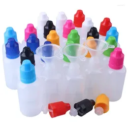 Bottiglie di stoccaggio 30 pezzi Flacone contagocce in PE Gocce per gli occhi Fiala di plastica 3 ml 5 ml 10 ml 15 ml 20 ml 30 ml 50 ml 60 ml 100 ml 120 ml Barattolo di olio essenziale