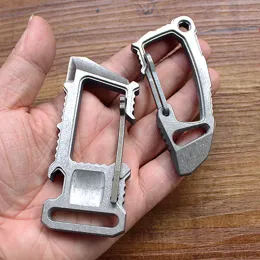 أدوات Big Titanium Alloy Bottle Opener Outdoor EDC Tool Keyring Titanium S Multifunction Crowbar