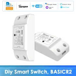 التحكم في Sonoff Basic Smart WiFi Wireless Switch BasicR2 DIY وحدة التشغيل الآلي غير متصل بالتحكم في شبكة الإنترنت مع Ewelink Alexa Google Alice