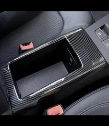 Car Center Console Armrest Storage Box Frame Decoration Cover Trim ABS For A3 8V 2014-18 Interior Carbon Fiber Style4165680