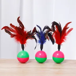 Havo spot wholesale feather not pour ball funny cat toy tumbler feather toy 5.5cm cat toy