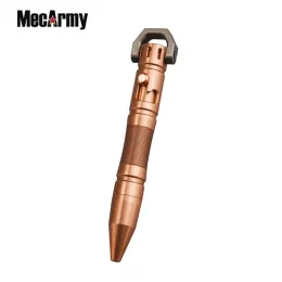 Verktyg Mecarmy TPX8 Copper Pen Keychain Bolt Action Tactical Pen Outdoor Tools