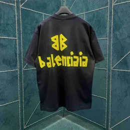 Mäns T-shirts Mens T-shirts Designer Paris Loose Overdimensionerade Bekväma utskriftsmönster Högkvalitativa kvinnokläder Y240402