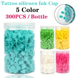 Inchiostri 300 pezzi tatuaggi tatto tazza inchiostro tazza di inchiostro silicone occhiali per le labbra permanente per permanente tazze di pigmento per ciglia