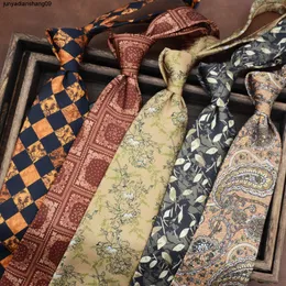 Designer gravata mens traje formal versão coreana britânico cavalheiros estilo 9cm de largura mão impressa trabalho estudante roupas profissionais w5w0