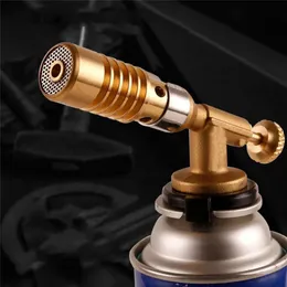 Utomhus BBQ Gas Torch Flame Gun Bloworch Copper Flame Butane Gas-Burner Lighter Heating Welding Camping Accessories