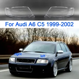 Auto -Scheinwerferabdeckung für Audi A6 C5 1999 2000 2001 2002 Transparent Lampenschildglas Objektivschale Ersatzauto Accessoires