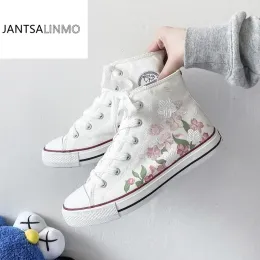 Schuhe Frühling Herbst Frauen Sneaker Canvas vulkanisieren Schuhe Blume neue Mode süße lässige, weiche süße große Größe Laceup Women Schuhe Schuhe