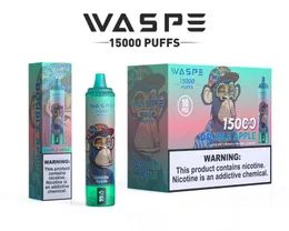 Orijinal Waspe Vape Tornado Vaper 15k Puffs Tek Kullanımlık E Sigara Vape Kalem Puff 15000 Otantik Toptan Vaper Desechable Puff 15k vs Bang Rastgele 15k Desechable