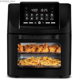 Air Fryers Gourmia 14QT Интегрированная цифровая воздушная печь карусель и дегидратор Y240402