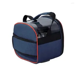 Dagpaket Enkel bowlingbollsäckar för tote -väska med vadderad hållare -7.87x9.06x8.66 tum tyghållare