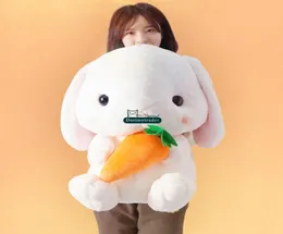 Dorimytrader 30039039 75cm Giant Rabbit Toy Stuffed Soft Plush Lovely Cartoon Bunny Doll 2 Models Nice Gift DY604788674480