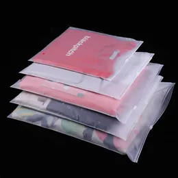 50pcs Double Face Frosted Zipper Lock Self Seal Bags for Home Travel Storage Clothes Packaging Supplies