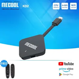 تعيين أعلى مربع Mecool 2022 ATV KD2 Global Amlogic S905Y4 TV Stick Android 11 GB 32GB WIFI GOOGL