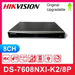 Hikvision 4K NVR 8-CH DS-7608NXI-K2/8P 16-CH DS-7616NXI-K2/16P 8/16 Portas POE Gravador de vídeo em rede de reconhecimento facial AcuSense