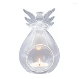 Titulares de vela pendurados suporte de tealight resistente à temperatura globos de vidro de anjo transparente para favores de festival de casamento