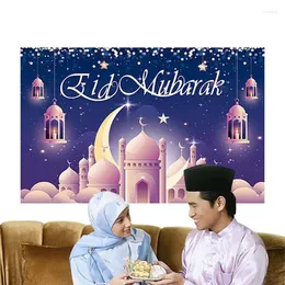 Decorazione per feste Eid DOUNDDROP 70.9x45.3 pollici Tempio della luna per atmosfera festosa banner di fattorie per la pelle