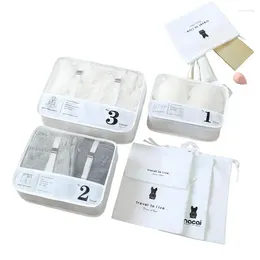 Depolama Çantaları 7 PCS Giysiler Ayakkabı Bagajı Paketleme Küpü Bavul Düzenli Tespe