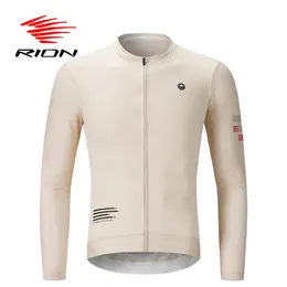 RION Maglie da ciclismo Uomo Maniche lunghe Camicie Abbigliamento da bicicletta Maglia da mountain bike Motocross Outfit Giacca a vento Equitazione Pro 240325