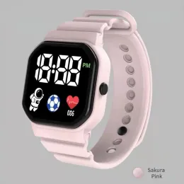 Relógio digital relógio eletrônico Smart Watch For Men Children Waterspert Square Dial LED Spaceman Sports Men Women Digital Wristwatch