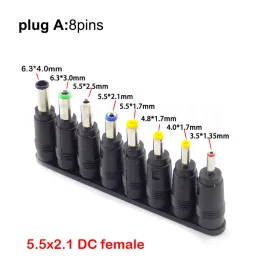 Universal 5,5mmx2,1 mm DC da femmina a taglio CA maschile Adattatore di alimentatore Kit Connector Kit per set di jack per laptop Lenovo Thinkpad