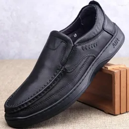 Sapatos casuais estilo britânico masculino couro genuíno rendas cabeça redonda fundo macio costura resistente ao desgaste mais 11 12