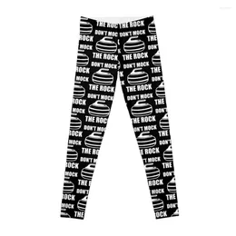 Pantaloni attivi Non prendere in giro il bigodino Curling Stone Ice Game Leggings Pantaloni sportivi Sport per donna push up