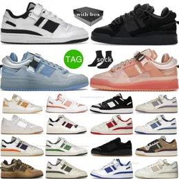 Forum 84 Buckle Low Bad Bunny Back to School Blue Tint White Black Pink Easter Egg Bad Bunny Shadow Navy Crew Green Herren Damen Freizeitschuhe