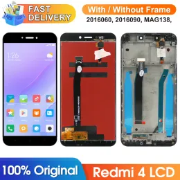 Kontrol 5.0 "Xiaomi Redmi 4 (4x) 2016060 2016090 MAG138 MAE136 LCD Ekran Redmi4 ekran için çerçeveli dijital dokunmatik ekran