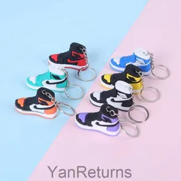 Cartoon Soft Rubber KeyChain Ring Silicone Drip Lim Threedimensional Sneaker Keychain PVC Soft Rubber Keychain