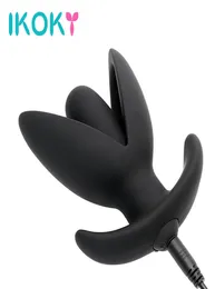 IKOKY Plug anale vibratore apertura butt plug espansore anale dilatatore giocattoli sessuali ricaricabili per donne uomini massaggiatore prostatico in silicone S13904985