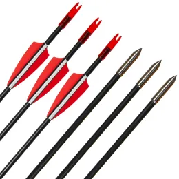 6mm Fiberglass Arrows 31'' Hunting Practice Arrows Spine 800 for Recure and Compound Bow Target 6/12/24pcs