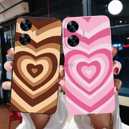Obudowy telefonu komórkowego dla Oppo Realme C55 Cute Love Heart Shock Odporna obudowa silikonowa dla 4G 2023 RMX3710 RealMec55 C 55 55C COQUE 2442