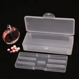 Tillverkare Supply Nail Art Storage Box Transparent Double Layer Nail Art Tool Jewel Box avtagbar förvaringslåda