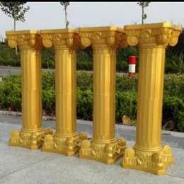 Decoração de festa 4 Pçs/lote Colunas Romanas de Ouro Pilares de Plástico Estrada Citada Adereços de Casamento Fontes de Eventos