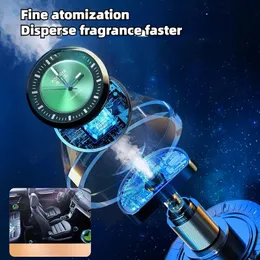 2024 2023 New Smart Car Clock Spray Aromatherapy Instrument Console Fragrance Diffuser Luminous Perfume Accessories Start Stop Luxury