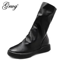 Сапоги Grwg Women Booties Real Cow Flat Platf Platfm