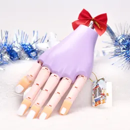 Nadeco Nadikou 일본 초보자 정장 모델 연습 보라색 가짜 손 이동식 가짜 손가락