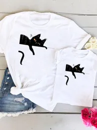 Aile Eşleşen Kıyafetler Çiçek Kelebek Trend Kadınları Seviyor Çocuk Çocuk Yaz Anne Mama Anne Tshirt Tee T-Shirt Giysileri