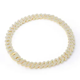 Lift Joys Fine Jewelry VVS1 Moissanite Gold Link Necklace Hip Hop Lad Diamond Bling Cuban Chain
