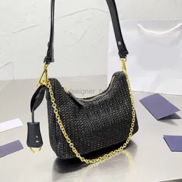 Designer torba damska luksurys torebka trawy tkana trzy w jednym hobo pod pachami torba trawna tkanin tkanin ręczny torba crossbody Wysoka jakość damskiej torby