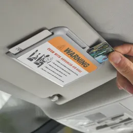 Car Sun Visor Organizer Temporary Parking Card Holder Dash Board Paste Mount Auto Interior Storage Card Clip Stowing Tidying