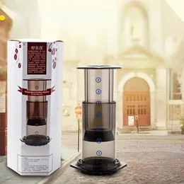 Nytt barista filterglas espresso kaffe maker bärbar kanna café fransk press kaffekanna för aeropress maskin