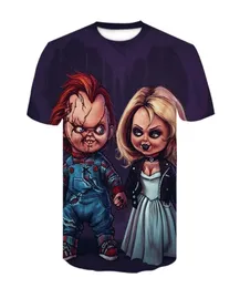 Men039s tshirts verão noiva de chucky 3d impresso tshirt it palhaço em torno do pescoço t camisa harajuku menwomen camisas design engraçado t3622184