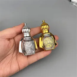 Storage Bottles 10 Ml Roll-On Vintage Luxury Mini Glass Essential Oils Perfume Refillable Arabic Crystal Liquid Container