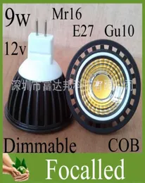 110240 В Светодиодный прожектор Gu10 E27 Mr16 Cob с регулируемой яркостью 9 Вт Светодиодная лампа Mr16 со светодиодным потолочным светильником 12 В 550 лм теплый естественный холодный who2730723