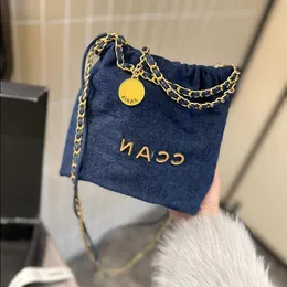 نماذج جديدة للنساء حقيبة يد 23SS مصغرة حقيبة القمامة الفاخرة مصمم كيس التسوق حقيبة Crossbody Bag bag bag bage denim fabri