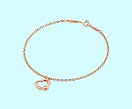 T Designer Open a cuore a sospensione cronometro in bracciale orecchini set da donna di marca di lusso gioielli classici di moda 925 sterlling argento 1171185