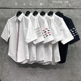 Men's Casual Shirts Short Sleeve Shirt Spring Autumn Fashion Korean Classic Button Cotton Oxford Slim High Quality Top Male