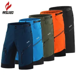 Abbigliamento ARSUXEO Biciclette Pantaloncini da ciclismo da uomo Pantaloncini sportivi da MTB vestibilità ampia Pantaloncini da bici da triathlon per mountain bike da discesa